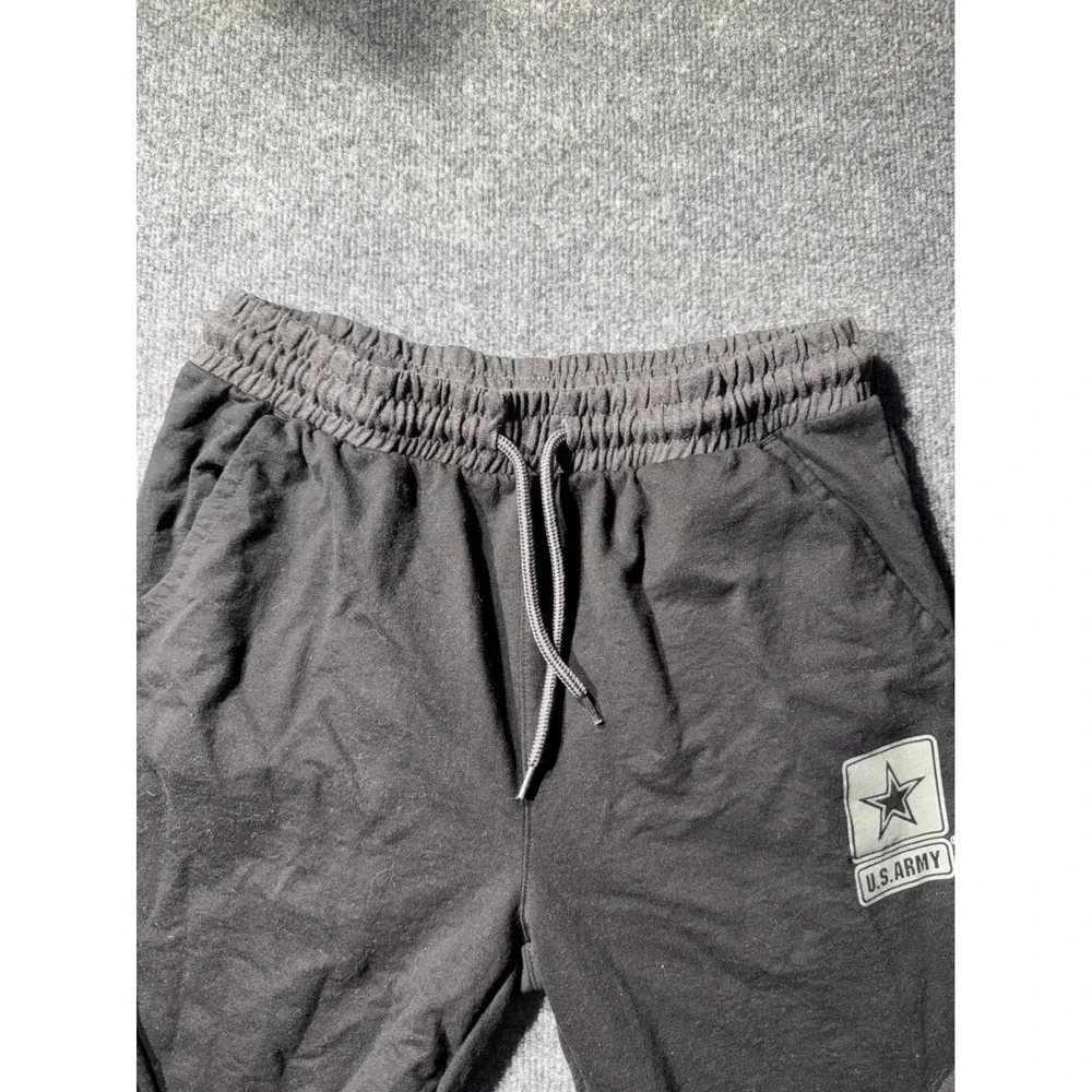 US Army Mens Jogger Sweatpants Black Fleece Athletic Pants GA3_6065_32 Size M
